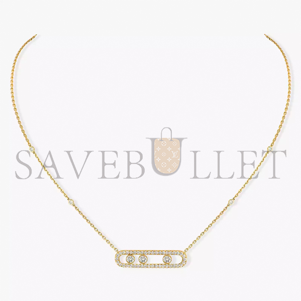 MESSIKA PARIS MOVE PAVÉ YELLOW GOLD DIAMOND NECKLACE 